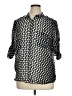 Beverly Drive 100% Polyester Polka Dots Silver 3/4 Sleeve Blouse Size 1X - photo 1