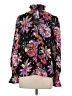 Fate 100% Polyester Floral Black Long Sleeve Blouse Size S - photo 2