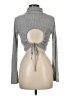 Final Touch Metallic Silver Turtleneck Sweater Size M - photo 2
