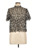 Self-Portrait 100% Polyester Animal Print Gold Black Short Sleeve Blouse Size 10 - photo 1