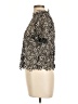 Self-Portrait 100% Polyester Animal Print Gold Black Short Sleeve Blouse Size 10 - photo 5