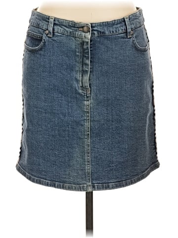Burberry Novacheck Trim Denim Skirt (view 1)