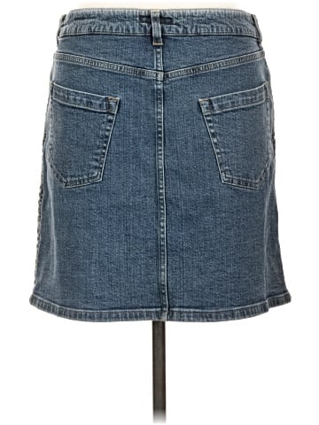 Burberry Novacheck Trim Denim Skirt (view 2)