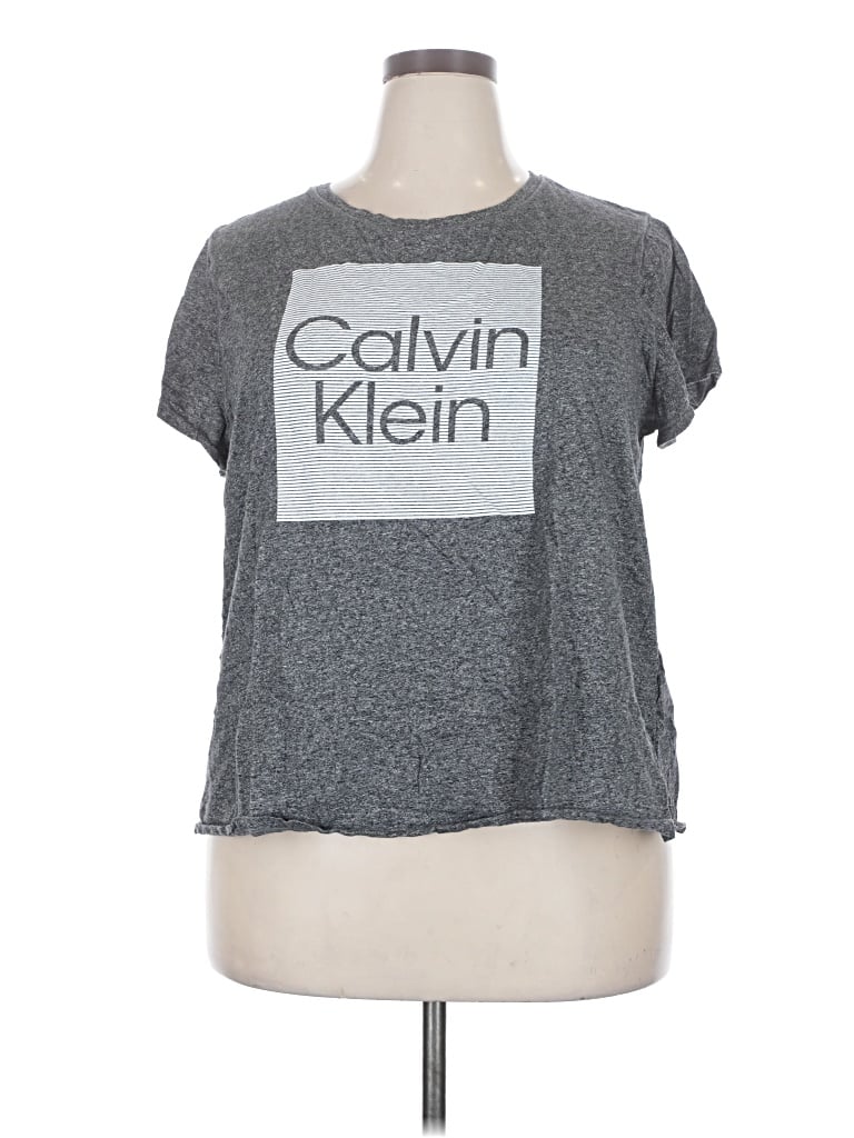 Pre-owned Calvin Klein Performance Short Sleeve T-shirt In Gray