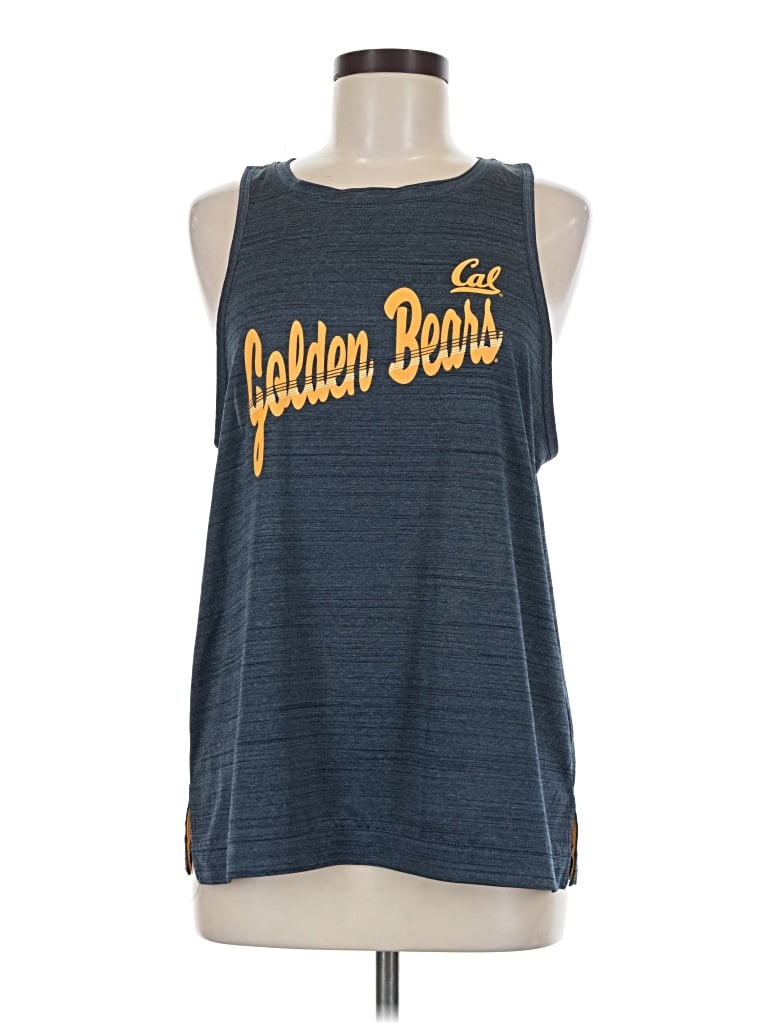Pre-owned Unbranded Tank Top Blue Halter Neckline Tops