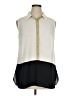 Christopher & Banks 100% Polyester Color Block Ivory Sleeveless Blouse Size XL (petite) - photo 1