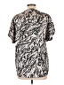 Lovestitch 100% Polyester Animal Print Silver Short Sleeve Blouse Size L - photo 2