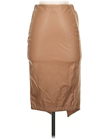 Gracia Faux Leather Skirt - front