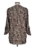 Cure 100% Polyester Animal Print Brown 3/4 Sleeve Blouse Size L - photo 2