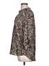 Cure 100% Polyester Animal Print Brown 3/4 Sleeve Blouse Size L - photo 5