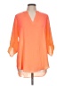 Decree 100% Polyester Orange 3/4 Sleeve Blouse Size L - photo 1