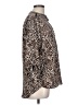 Cure 100% Polyester Animal Print Brown 3/4 Sleeve Blouse Size L - photo 4
