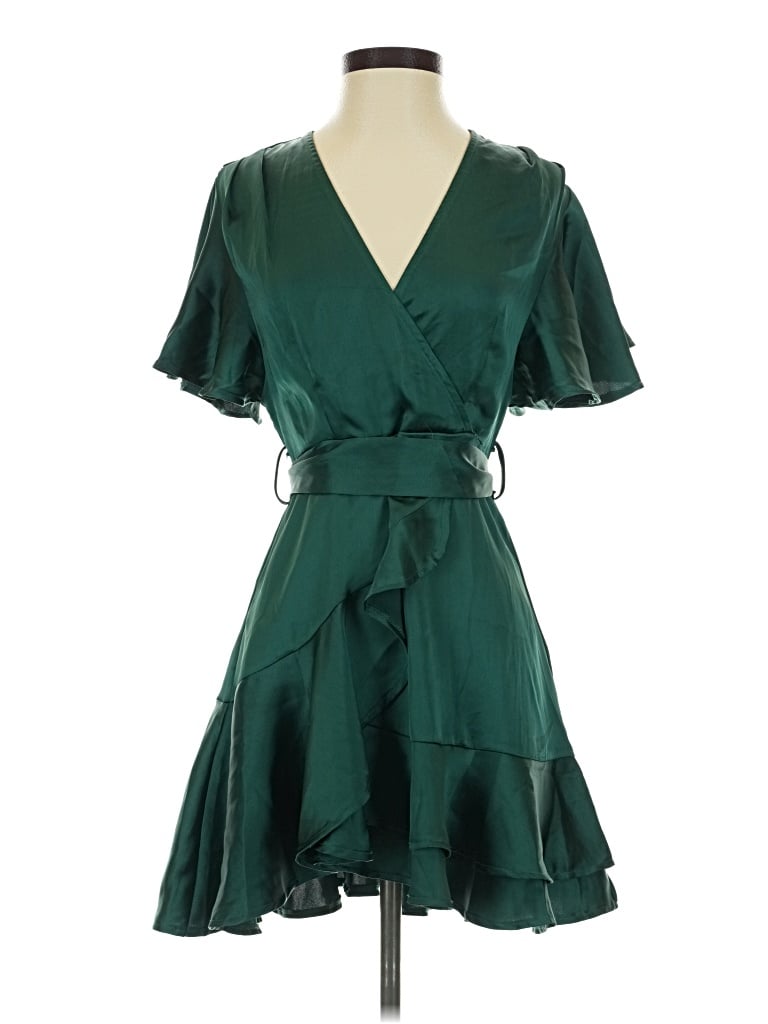 Pre-owned Saints + Secrets Cocktail Dress In Green