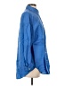 H&M 100% Linen Blue Long Sleeve Button-Down Shirt Size XS - photo 4