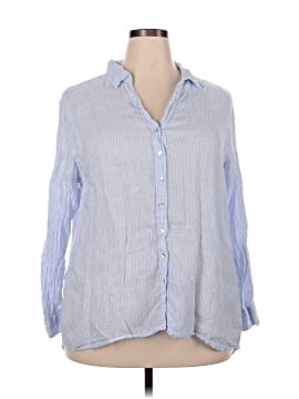 Sigrid Olsen 3/4 Sleeve Button Down Shirt
