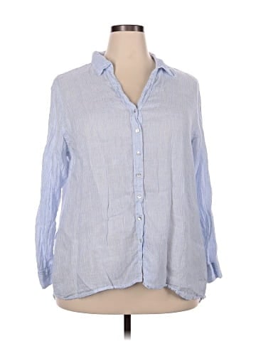 Sigrid Olsen 3/4 Sleeve Button-Down Shirt (view 1)
