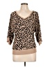 By Design Animal Print Tan Pullover Sweater Size L - photo 1