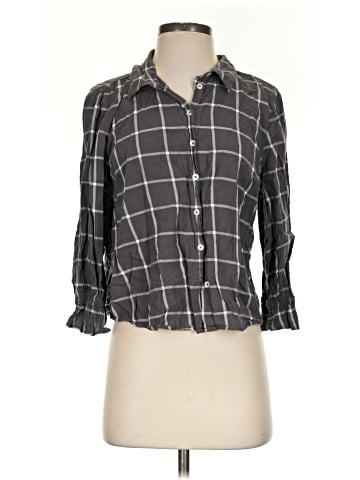 Divided by H&M 3/4 Sleeve Button-Down Shirt (view 1)
