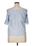 cavalini Blue Short Sleeve Blouse Size XL - photo 2