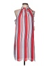 Maison Jules 100% Polyester Stripes Red Casual Dress Size L - photo 1