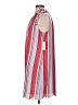 Maison Jules 100% Polyester Stripes Red Casual Dress Size L - photo 5