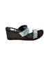 Yellow Box 100% Leather Black Wedges Size 8 - photo 1