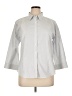 L.L.Bean 100% Cotton Stripes Silver 3/4 Sleeve Button-Down Shirt Size XL - photo 1