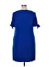 AB Studio 100% Polyester Solid Blue Casual Dress Size 16 - photo 2