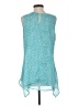 Fever 100% Polyester Teal Sleeveless Blouse Size S - photo 2