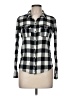 Forever 21 Checkered-gingham Black Long Sleeve Button-Down Shirt Size M - photo 1