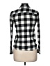 Forever 21 Checkered-gingham Black Long Sleeve Button-Down Shirt Size M - photo 2