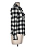 Forever 21 Checkered-gingham Black Long Sleeve Button-Down Shirt Size M - photo 4