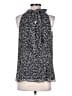 Talbots 100% Polyester Black Sleeveless Blouse Size 8 - photo 2
