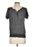 Faded Glory 100% Polyester Gray Short Sleeve Blouse Size 4 - photo 1