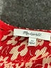 Madewell 100% Polyester Red Crinkled Button-Back Tie Tee in Full Bloom Size XS - photo 7