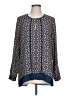 Black Rainn 100% Polyester Blue Long Sleeve Blouse Size L - photo 1