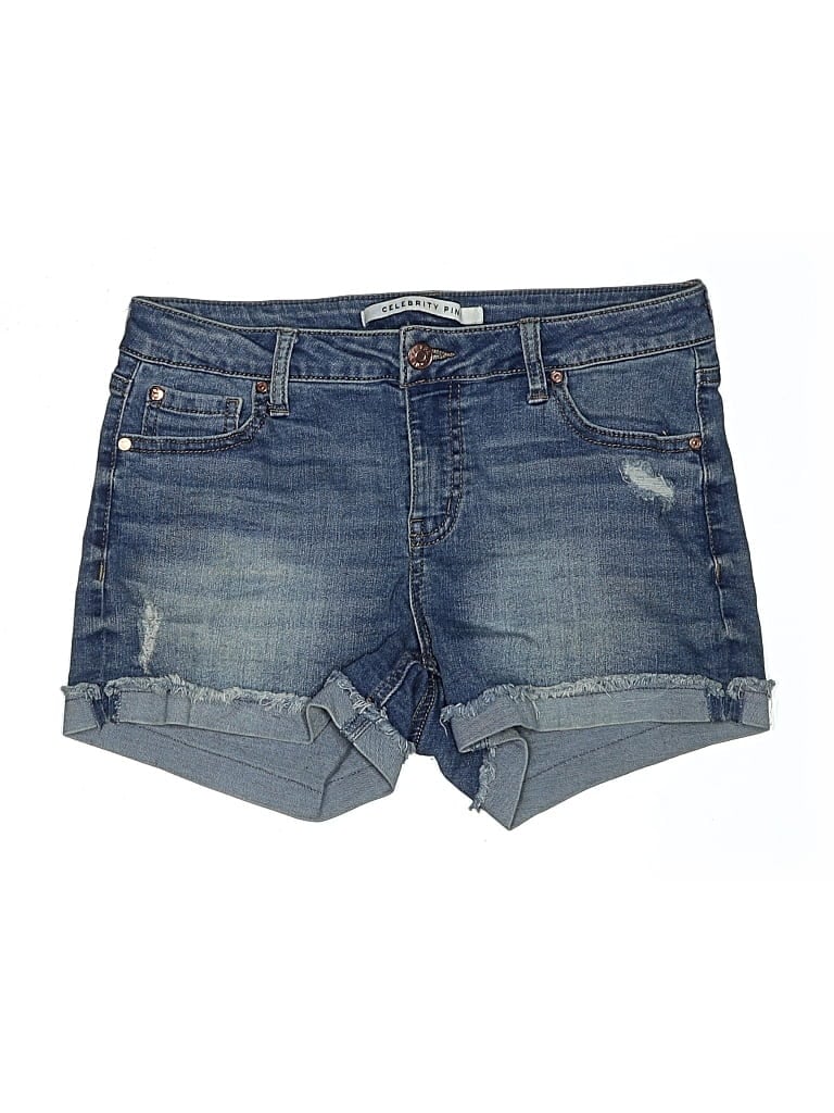 Pre-owned Celebrity Pink Denim Shorts In Blue