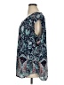 DR2 100% Polyester Paisley Blue Short Sleeve Blouse Size 1X - photo 5