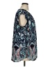 DR2 100% Polyester Paisley Blue Short Sleeve Blouse Size 1X - photo 4