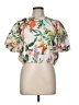 Calypso St. Barth 100% Polyester White Short Sleeve Blouse Size Med (1) - photo 1