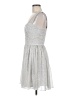 Armani Exchange 100% Polyester Silver Gray Cocktail Dress Size 6 - photo 5