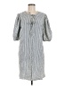 Chenault Stripes Gray Casual Dress Size M - photo 1