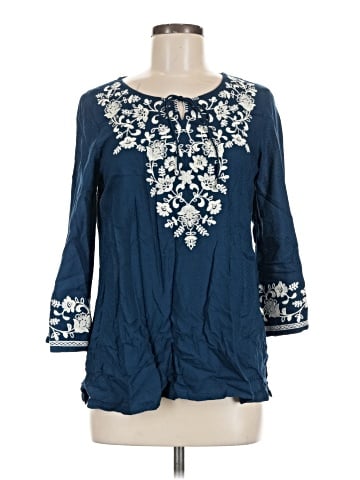 Global Desi 3/4 Sleeve Blouse (view 1)