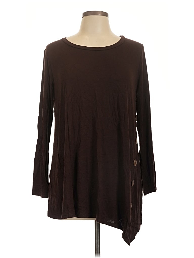 Pre-owned Reborn J 3/4 Sleeve T-shirt In Brown