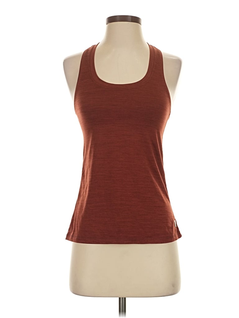 Pre-owned Vuori Tank Top Brown Halter Neckline Tops