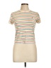 Jack Wills Stripes Ivory Short Sleeve Turtleneck Size 10 - photo 1