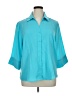 Blair 100% Polyester Teal 3/4 Sleeve Blouse Size XL - photo 1