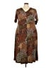 MSK Animal Print Brown Casual Dress Size 3X - photo 1