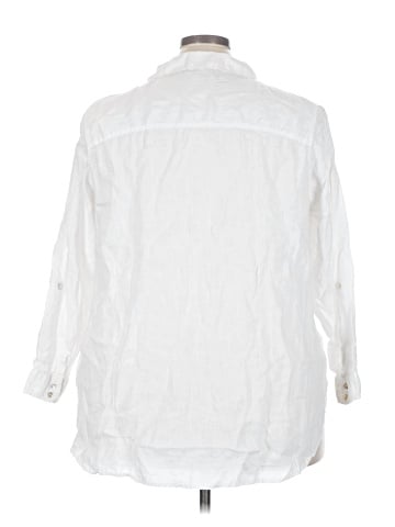 Sigrid Olsen 3/4 Sleeve Button-Down Shirt (view 2)