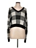 No Comment 100% Acrylic Checkered-gingham Gray Pullover Sweater Size L - photo 1